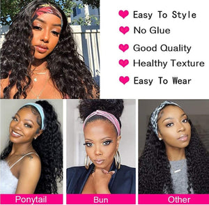 Headband Wigs- Water wave, Body wave, Straight